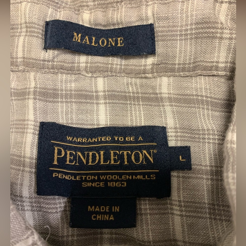 Pendleton Malone Plaid Lenin Button Up Shirt Size… - image 3